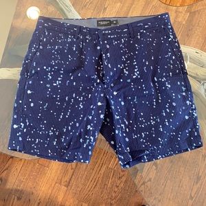 Club Monaco Blue Patterned Men Shorts